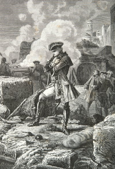 Lally - 1760 yılında Pondichery kuşatması sırasında Tollendal (Gravür) by Alphonse Marie de Neuville