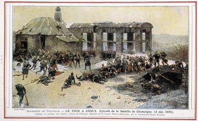 Chaux à Le fırın - Alphonse de Neuville tarafından Champigny Savaşı Bölüm (02/12/1870) Yarbay Rousset tarafından “Alman Franco Savaşının Genel Tarihi”nden oyulmuş. by Alphonse Marie de Neuville