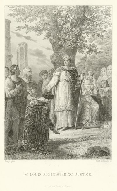 St Louis adaleti yönetiyor by Alphonse Marie de Neuville