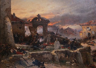 Saint-Privat mezarlığı, 18 Ağustos 1870, 1881 by Alphonse Marie de Neuville