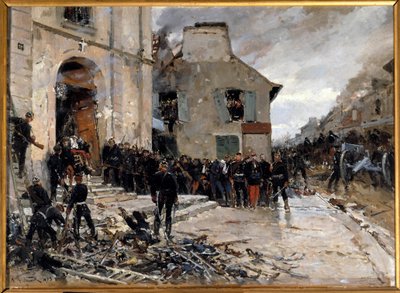 1870-1871 Savaşı ve Prusyalılar tarafından Paris kuşatması: “” Le battle du Bourget, 30/10/1870”” Resim Alphonse de Neuville (1835-1885) 1873 Güneş. 0,57x0,79 m. Paris, Musee d