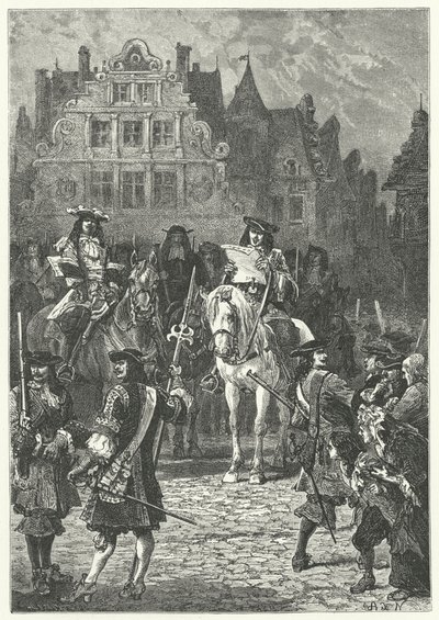 Nantes Fermanının XIV.Louis tarafından iptal edildiğinin ilanı, 1685 by Alphonse Marie de after Neuville