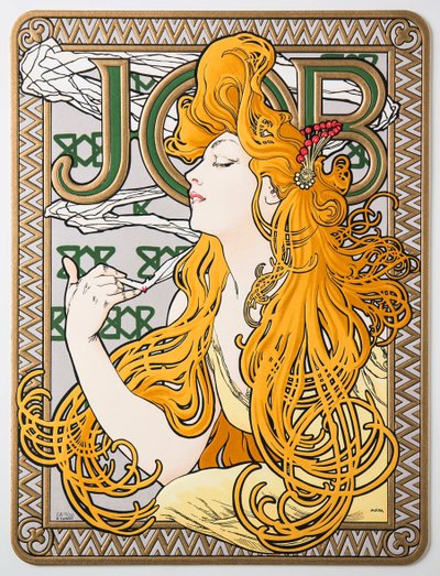 Kağıt mendil işi için reklam afişi, 1897. by Alphonse Mucha