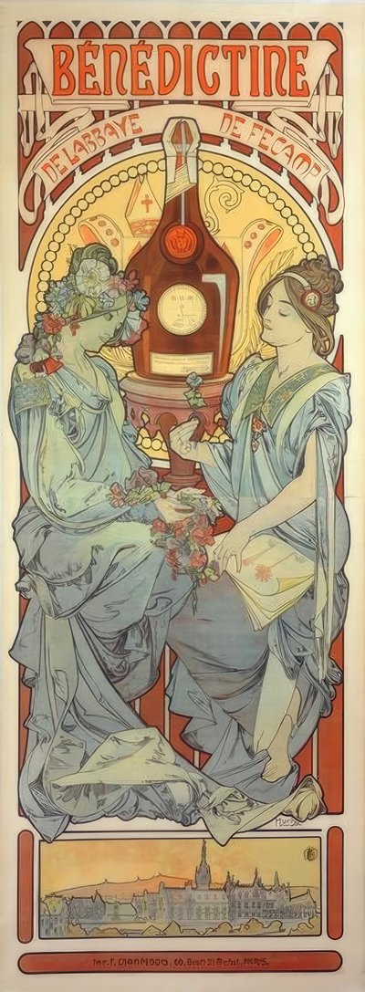 Benediktin by Alphonse Mucha