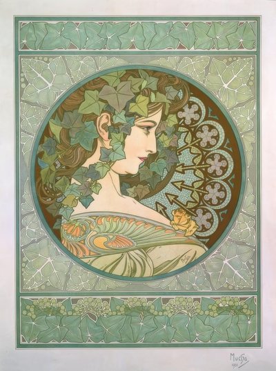 sarmaşık by Alphonse Mucha
