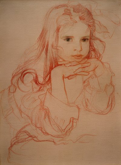 Sanatçının kızı Jaroslava Mucha by Alphonse Mucha