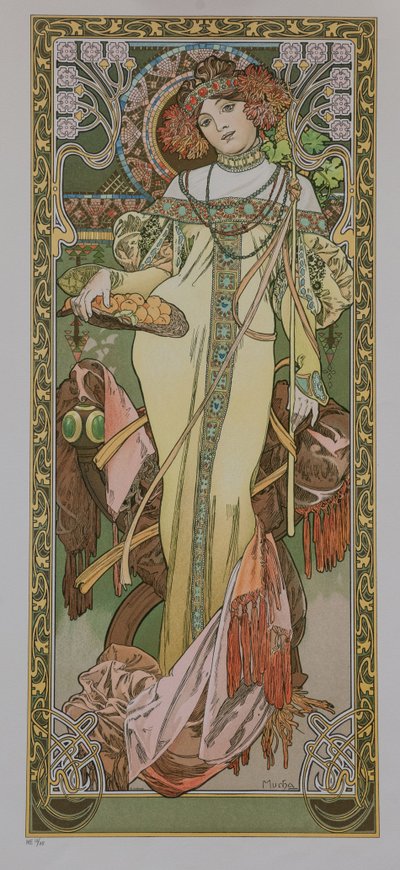 Dört mevsim: Sonbahar, 1900. by Alphonse Mucha