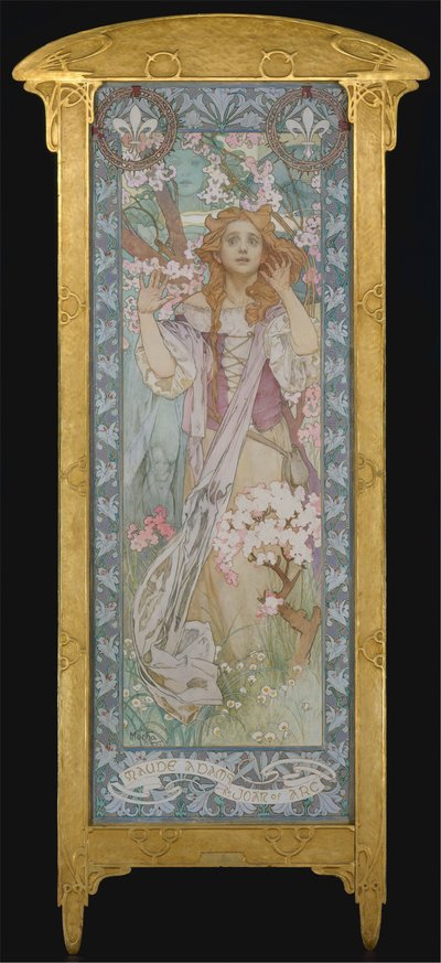 Maude Adams, Joan of Arc rolünde, 1909 by Alphonse Mucha