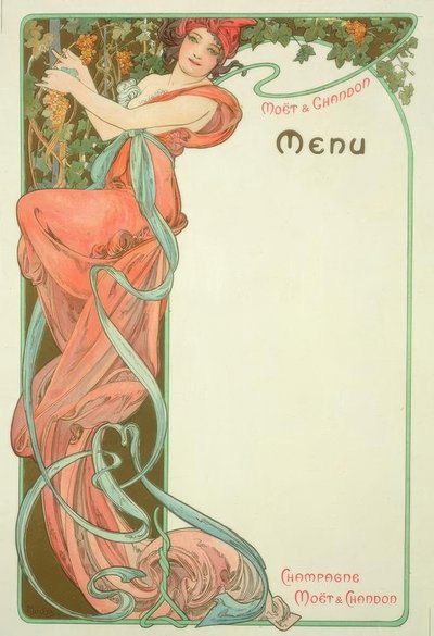 Moët & Chandon / Menü by Alphonse Mucha