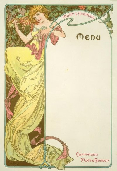 Moët & Chandon / Menü by Alphonse Mucha