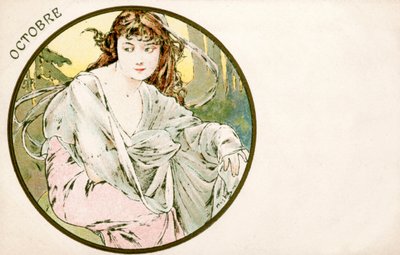 'Ekim', 1900 by Alphonse Mucha