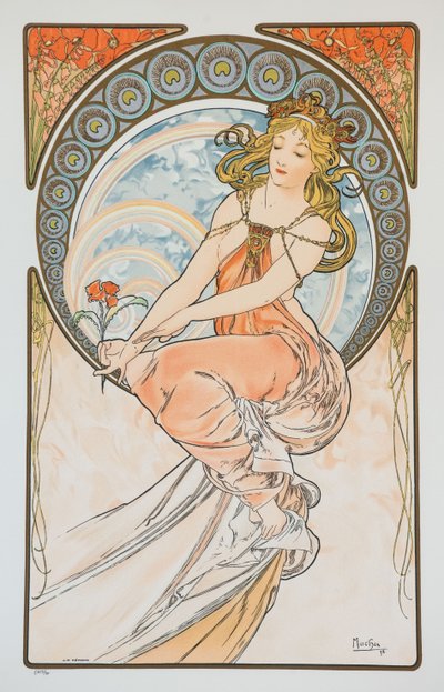 The Arts serisinden resim, 1898. by Alphonse Mucha