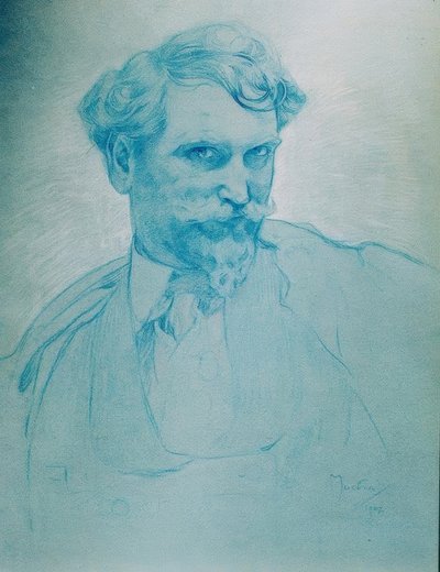 kendi portre by Alphonse Mucha