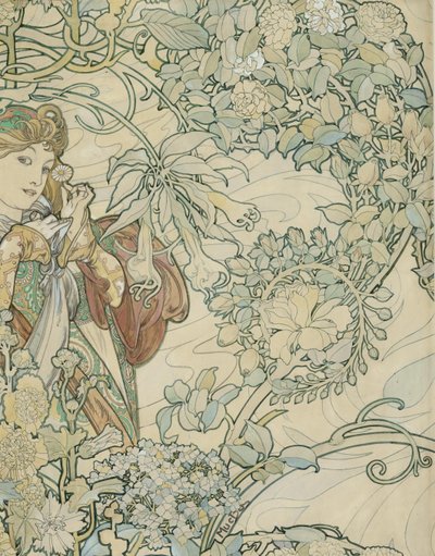 Tekstil Tasarımı by Alphonse Mucha