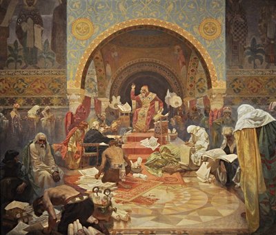 Bulgar Çarı Simeon Döngü Slav Destanı by Alphonse Mucha