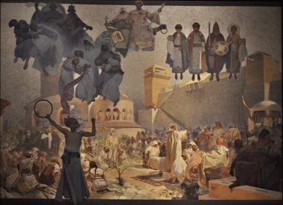 Slav Litürjisinin Tanıtımı Döngü Slav Destanı by Alphonse Mucha