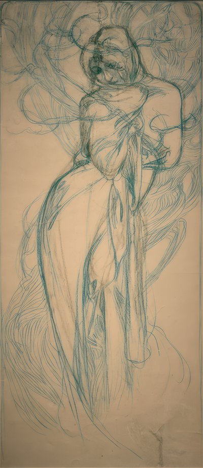 Kış by Alphonse Mucha