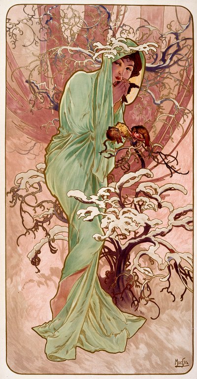 Kış, 1896. by Alphonse Mucha