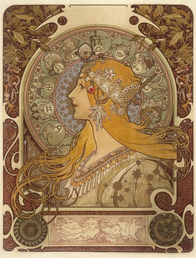 Zodyak, 1896 by Alphonse Mucha