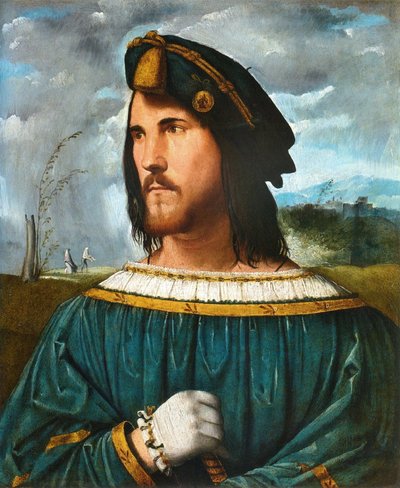 Cesare Borgia (1475-1507) olarak bilinen Beyefendi Portresi by Altobello Melone