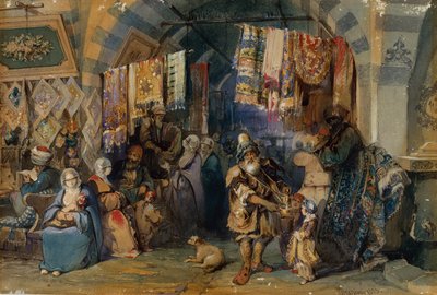 Çarşı, Konstantinopolis by Amadeo Preziosi