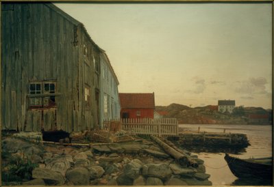 Bir balıkçı kulübesi, Eski Hellesund by Amaldus Nielsen