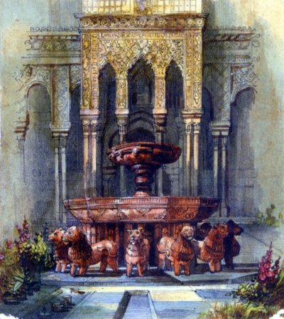 Mağribi Çeşmesi. Kalem ve suluboya. Aurore Amadine Lucie Dupin (1804-1876) George Sand adıyla yazan Fransız romancı ve feminist. by Amantine Dupin