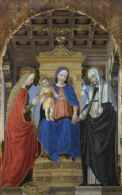 Bakire ve Çocuk ile Azizler by Ambrogio Bergognone