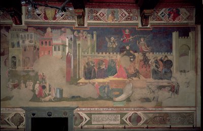 Kötü Hükümet Alegori, 1388-40 (ayrıca bkz. 136325) by Ambrogio Lorenzetti