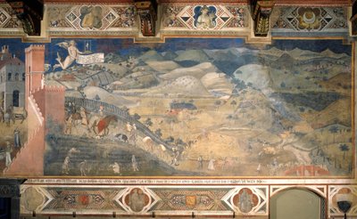 İyi Hükümetin Ülkedeki Etkileri by Ambrogio Lorenzetti