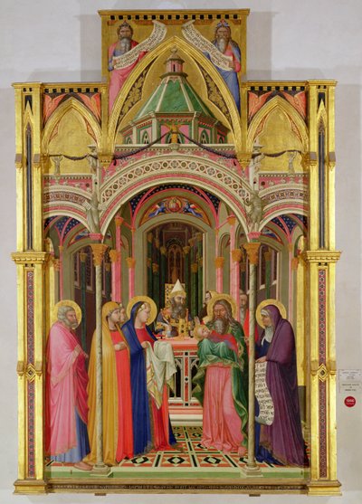 Tapınaktaki Sunum, 1342 (panelde mizaç) by Ambrogio Lorenzetti