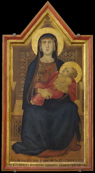 Bakire ve Çocuk tahta çıktı, 1319. by Ambrogio Lorenzetti