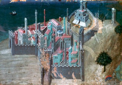 Bir Kıyı Şehri Görünümü, c1300-1348 by Ambrogio Lorenzetti