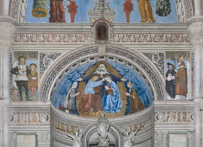 Francesco ve Ludovico Sforza arasında Tanrı ve Kutsal Ruh ile Meryem Ana