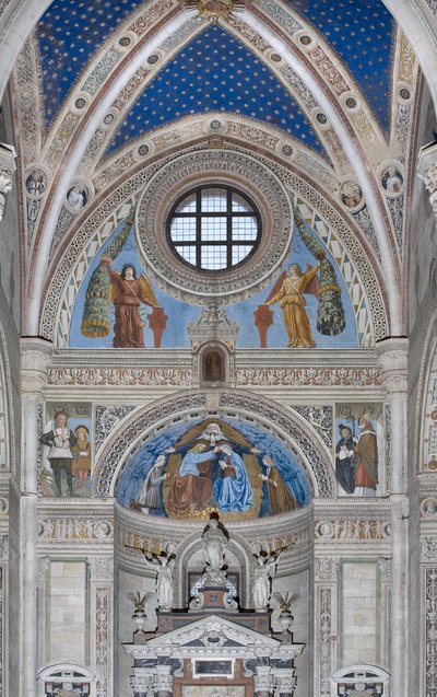 Francesco ve Ludovico Sforza arasında Tanrı ve Kutsal Ruh ile Meryem Ana