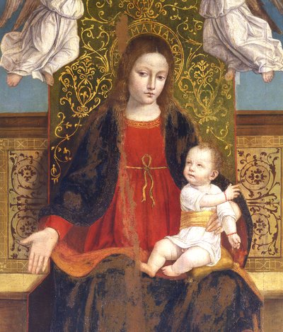 Madonna ve Çocuk, detay by Ambrogio da Fossano