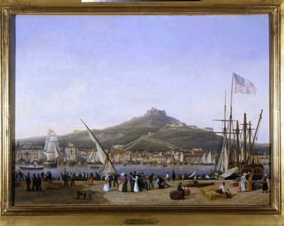 Marsilya Limanı, Louis Garneray, sd. 1820 dolaylarında, Tuval üzerine yağlı boya, H. 0,330; 0,460. CCIP Col. by Ambroise-Louis Garneray