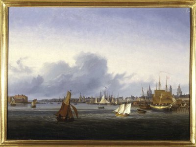 Calais Limanı, Louis Garneray, sd. 1820 dolaylarında, Tuval üzerine yağlı boya, H. 0,330; 0,460. CCIP Col. by Ambroise-Louis Garneray