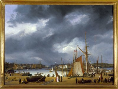 Dieppe Limanı, Louis Garneray, sd. 1820 dolaylarında, Tuval üzerine yağlı boya, H. 0,330; 0,460. CCIP Col. by Ambroise-Louis Garneray