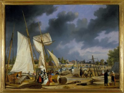 Caen Limanı, Louis Garneray, sd. 1820 dolaylarında, Tuval üzerine yağlı boya, H. 0,330; 0,460. CCIP Col. by Ambroise-Louis Garneray