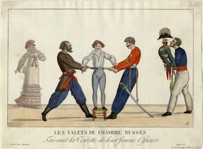 Genç bir Rus subayının tuvaleti, c. 1815 by Ambroise-Louis Garneray