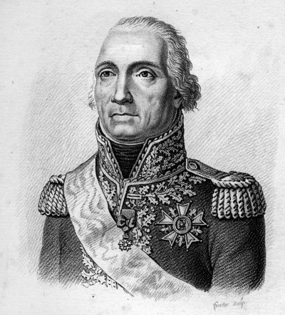 Moncey Mareşali.Bon Adrien Jeannot de Moncey, Fransa Conegliano Maréchal Dükü (1754-1842). içinde ""Fransızların zaferlerini ve fetihlerini izleyen Fransız generallerinin portreleri". 1818
