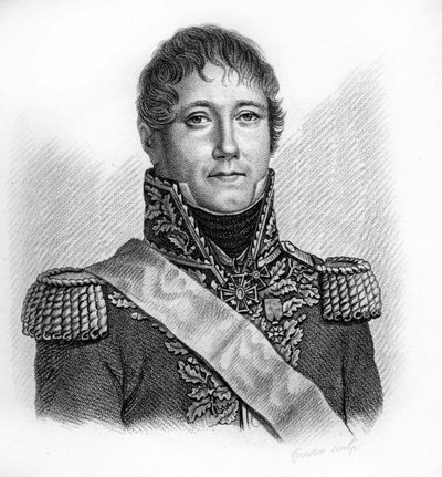 General Jean Gabriel MART 1765-183.- “Fransızların zaferlerini ve fetihlerini izleyen Fransız generallerinin portreleri” içinde portresi. 1818