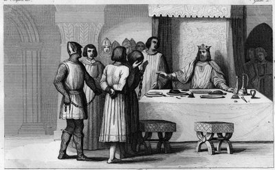 Robert II, Dindar (yaklaşık 970-1031) komplocuları serbest bıraktı - Robert II dit “The Pious” (yaklaşık 972-1031), Capetians hanedanı - 2 komplocunun ölüme mahkum edildiğini bilerek, onları komüner yaptı, güzel davran sonra özgürlüğe kavuştur - Tur by Ambroise Tardieu