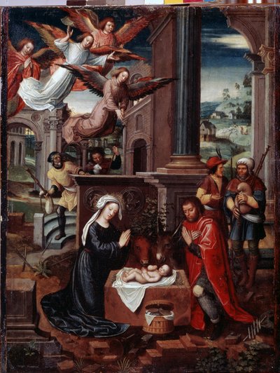 Ambrosius Benson (1495-1550) tarafından ""Doğuş"" Tablosu 16. yüzyıl Hermitage Müzesi, Sankt Petersburg by Ambrosius Benson