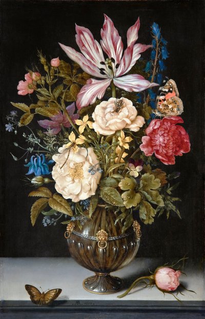 Çiçeklerle Natürmort by Ambrosius Bosschaert