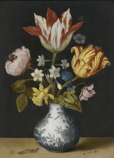 Wan-Li Vazoda Çiçeklerin Natürmort by Ambrosius Bosschaert the Elder