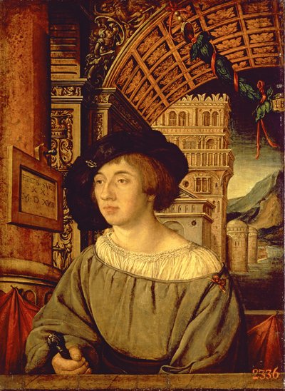 Bir Genç Adamın Portresi, 1518 (panelde mizaç) by Ambrosius Holbein