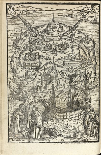 Ütopya, Thomas More, 1518 by Ambrosius Holbein