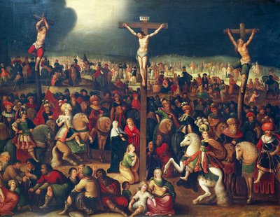 Calvary (tuval üzerine yağlı boya) by Ambrosius II Francken or Franck